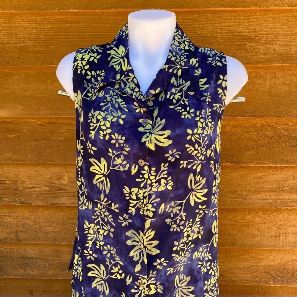OJAI Vintage Floral Island Style Tank Skirt Set - Picture 5 of 13